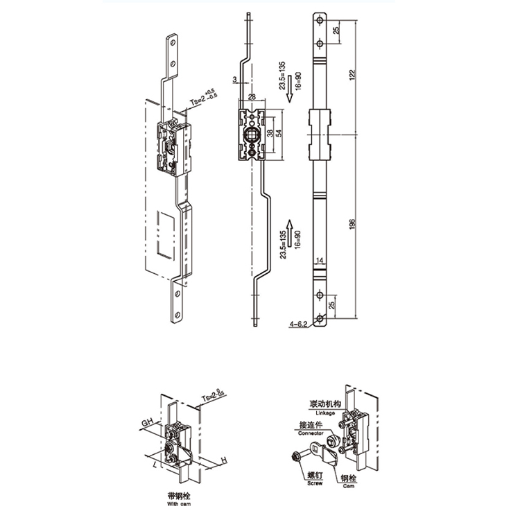 ফ্ল্যাট কানেক্টিং Rodx-2541-05