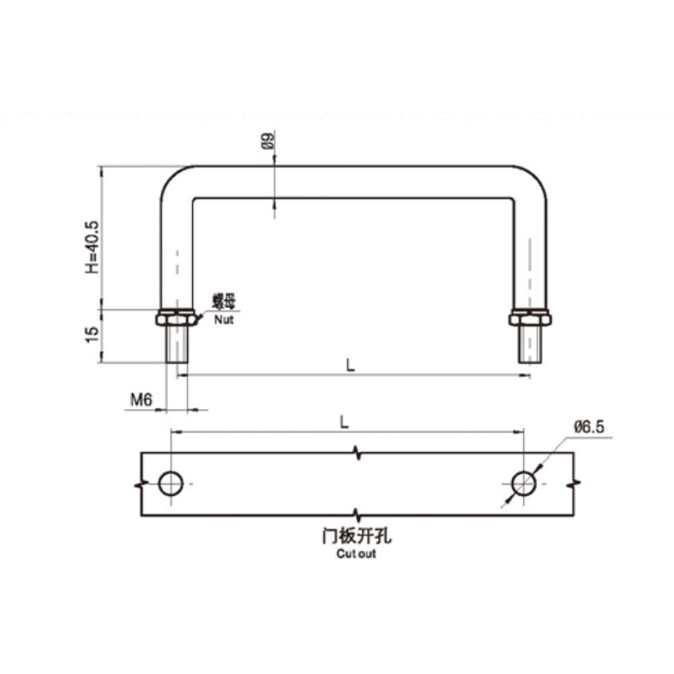 স্টাড টাইপ খাড়া হ্যান্ডেল-E5102